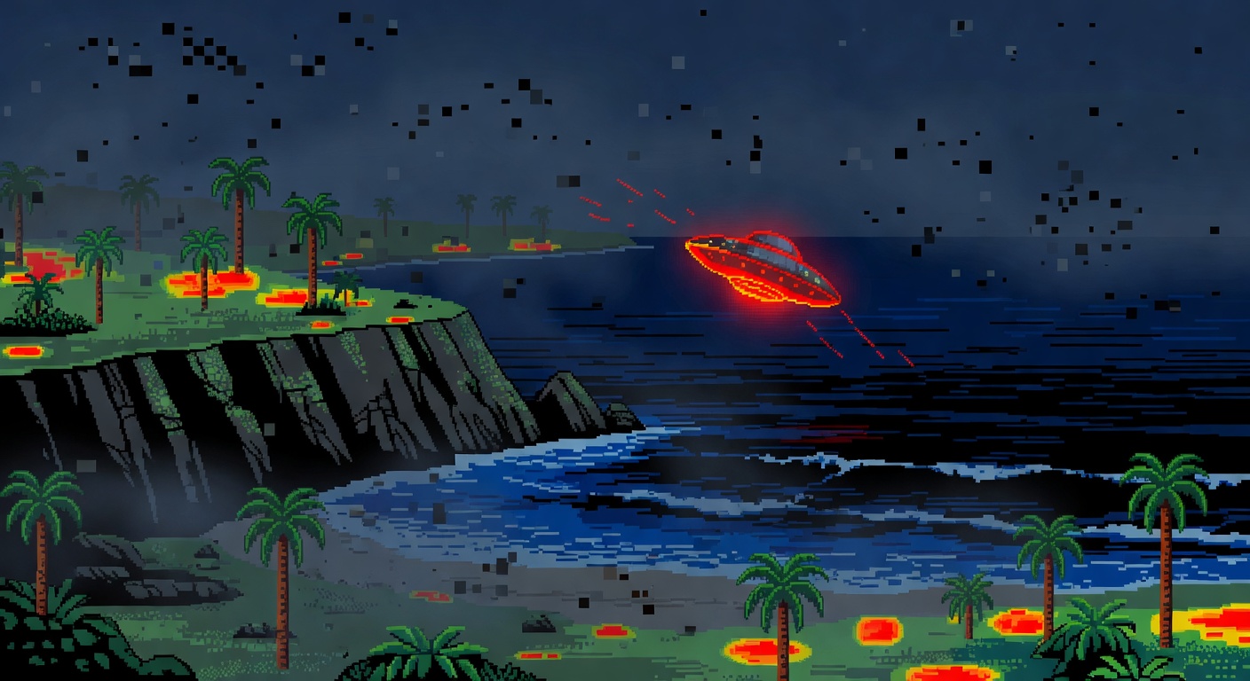 Aguadilla Puerto Rico Luminous Object Footage