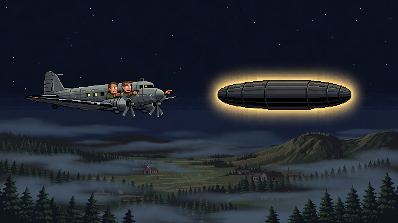Airline Pilots Spot Cigar Shaped UFO Over Georgia in 1948