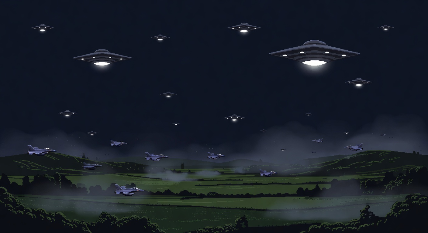 Belgium 1990 F16s Chase Triangular UFO