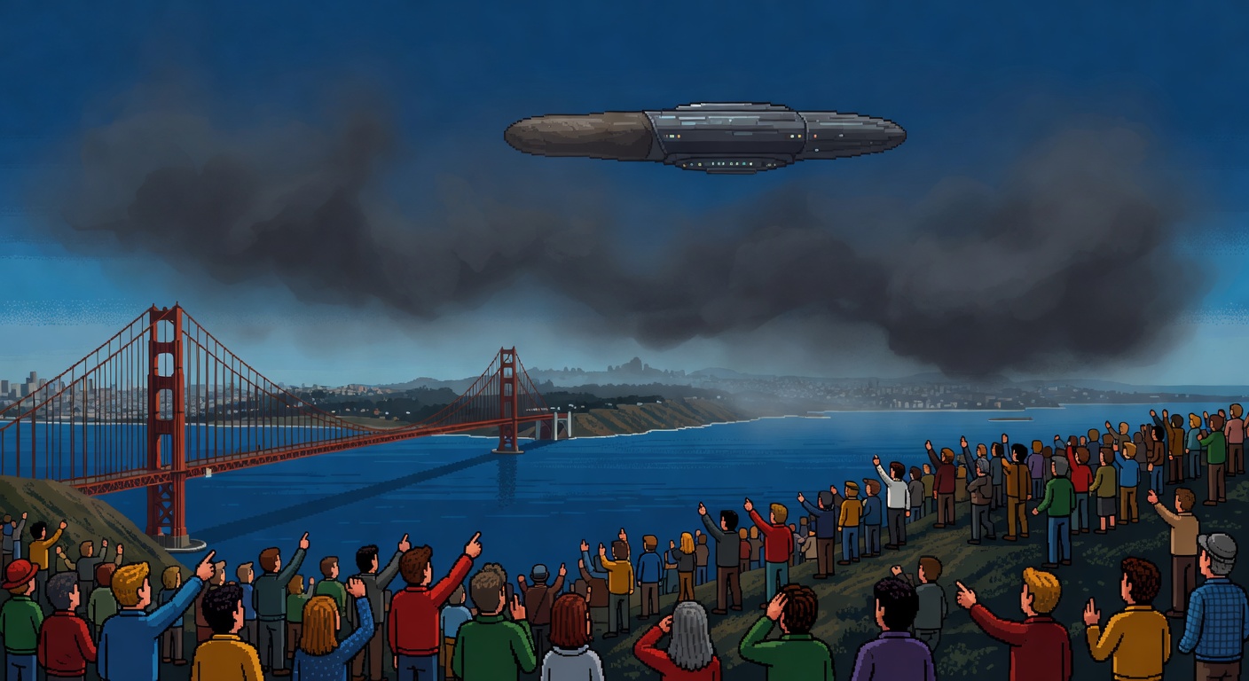 Cigar Shaped Object Hovers Over Bay Area in 1966