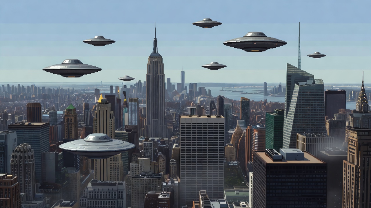 Daylight Discs Observed Over New York City Skyline in 1950