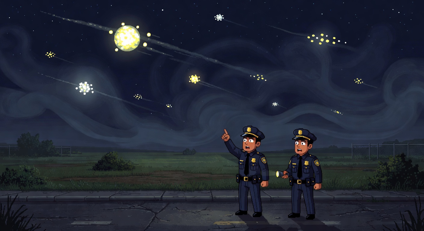 Detroit Police Report Strange Lights Hovering Overhead
