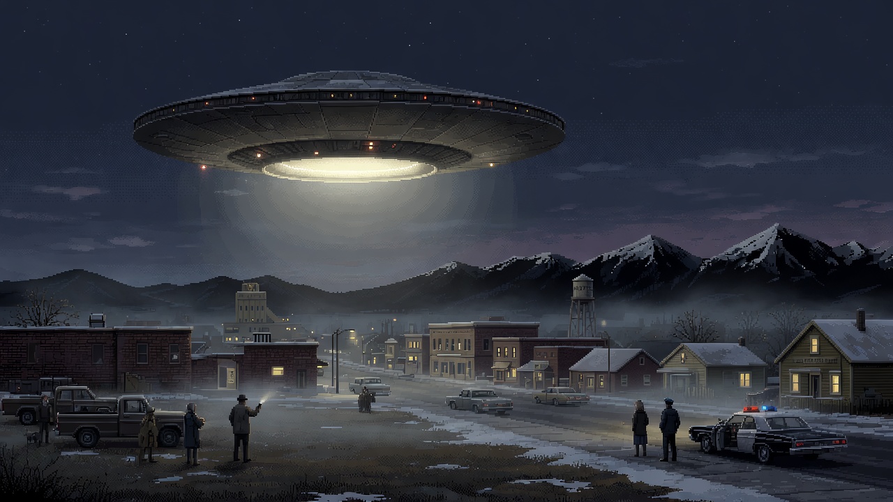 Disc Shaped Craft Hovers Over Bozeman Montana in 1967