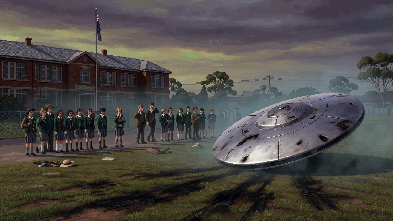 Disc Shaped Craft Lands Near Westall School in Melbourne 1966
