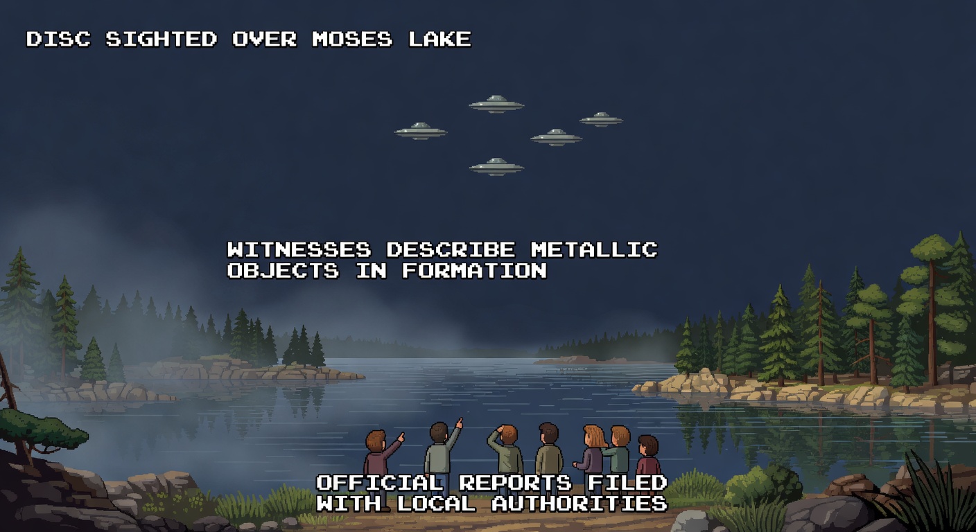 Disc Shaped Objects Spotted Flying Over Moses Lake in 1947