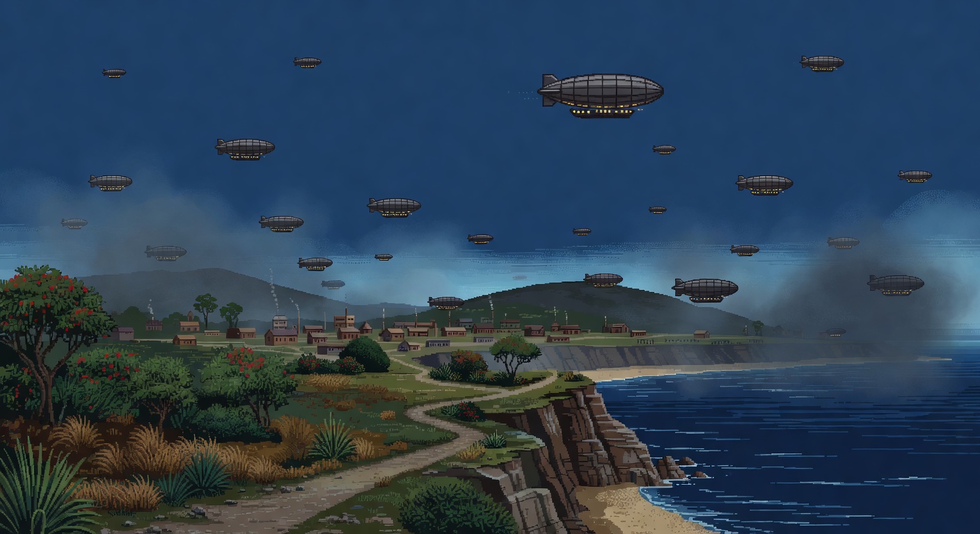 Elongated Airships Over Gisborne 1909