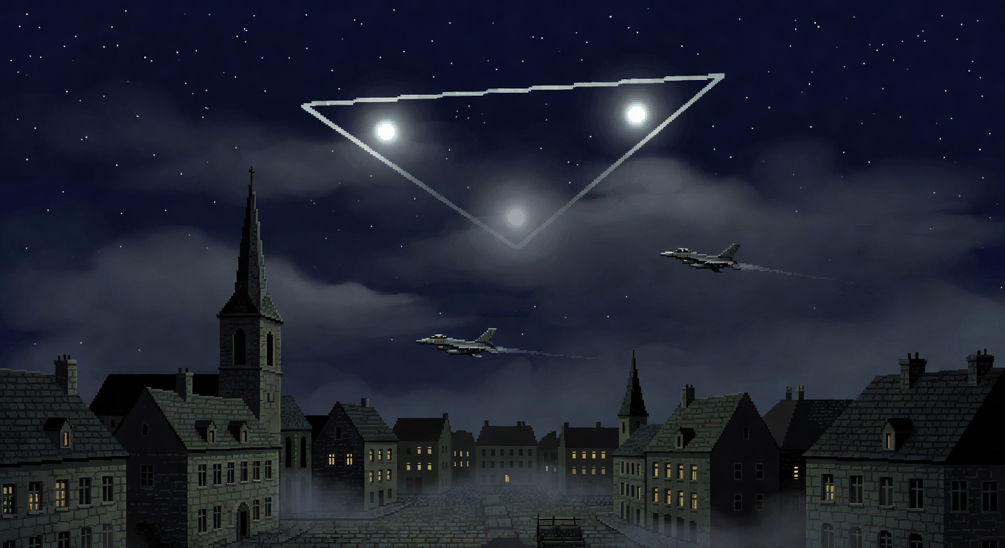 Eupen Belgium 1989 Triangular UFO Sighting