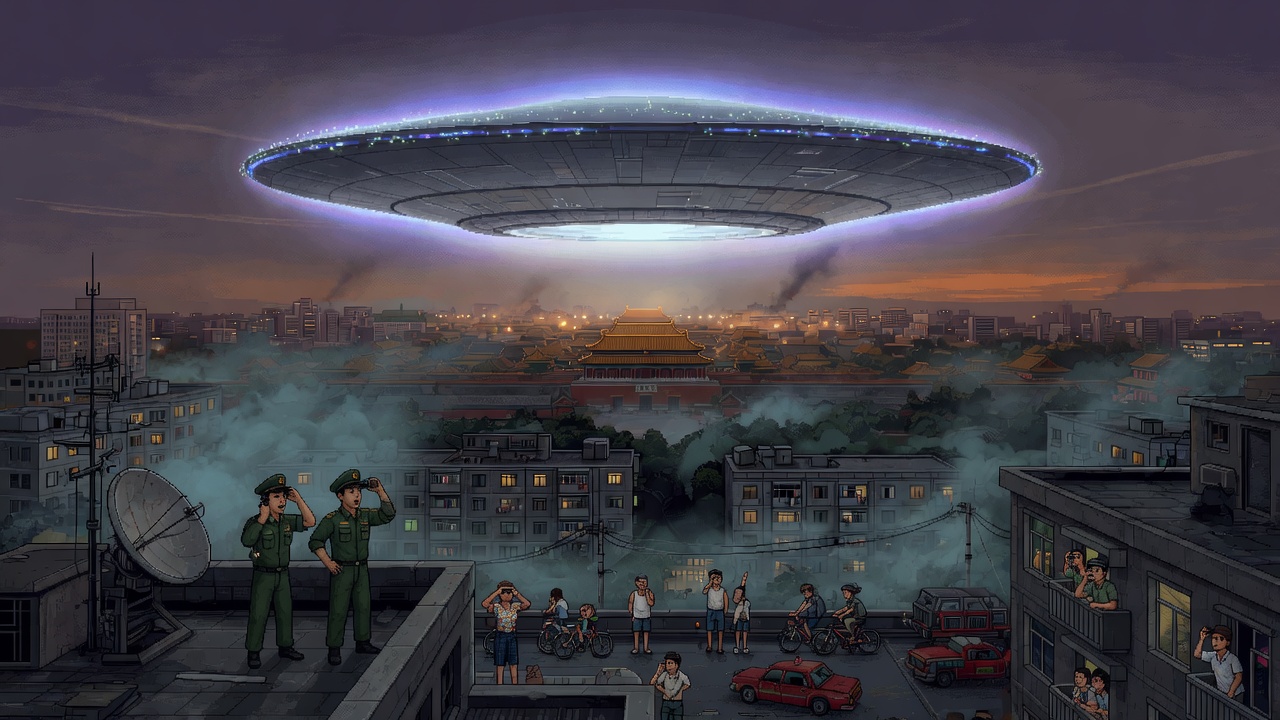 Glowing Disc Hovers Silently Over Beijing in 1995
