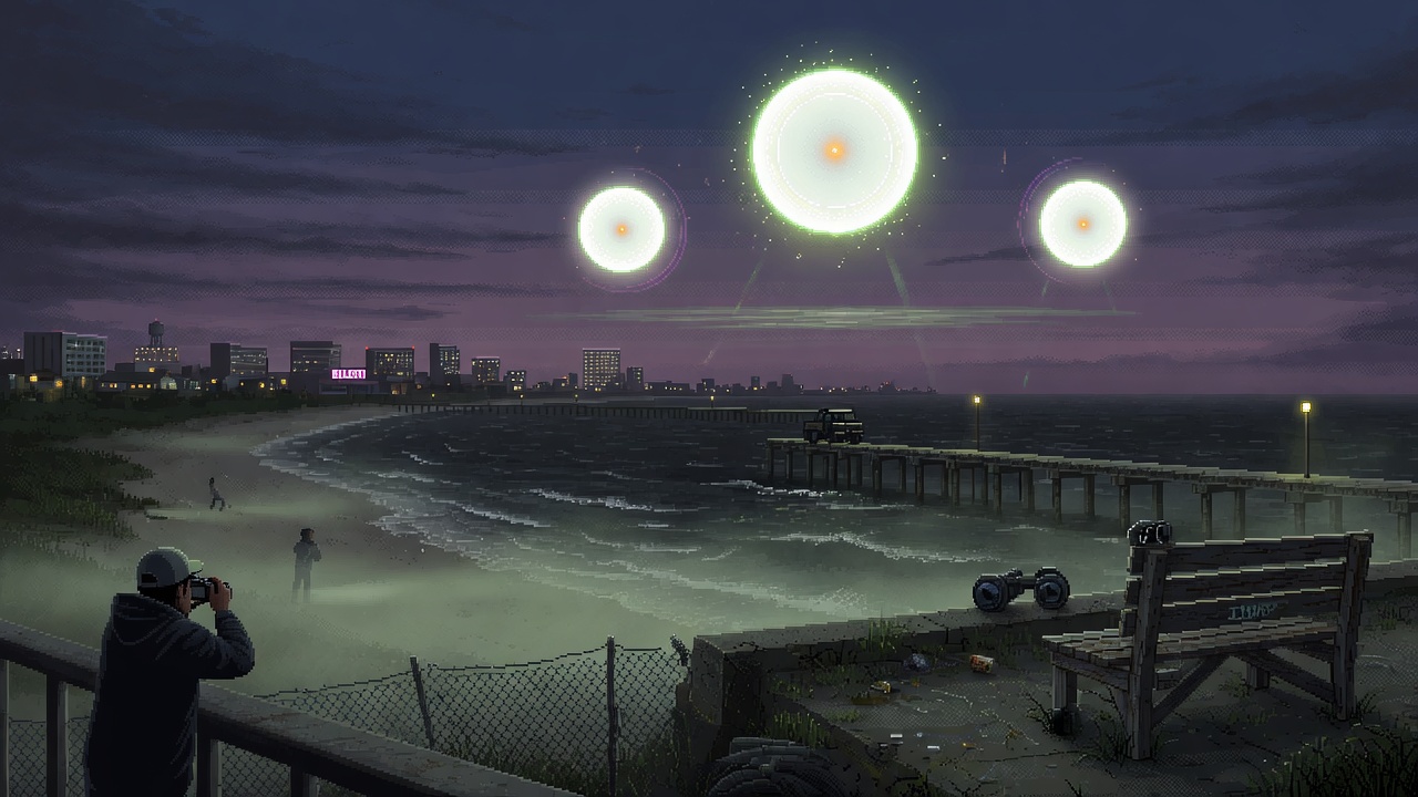 Glowing Lights Hover Silently Over Biloxi Mississippi in 1977