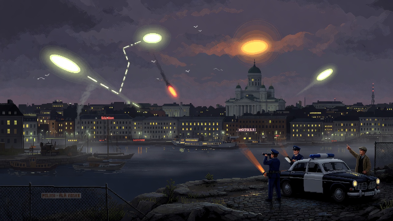 Glowing Lights Perform Strange Maneuvers Over Helsinki in 1972