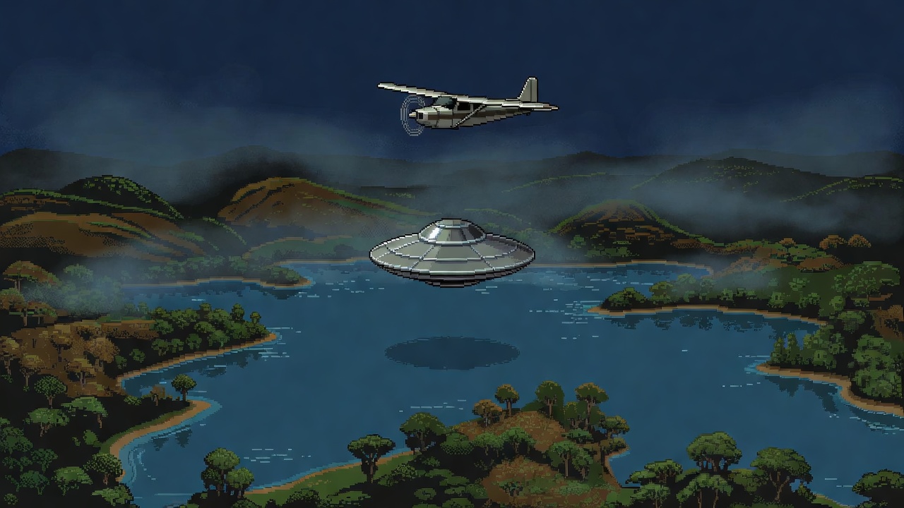 Government Plane Photographs Saucer Over Lake Cote In 1971