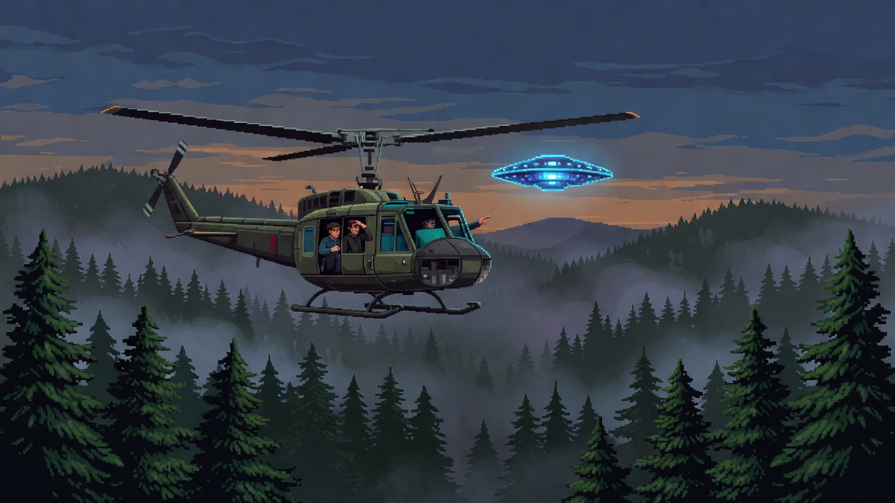 Helicopter Crew Encounters Glowing Disc Over Ontario in 1975
