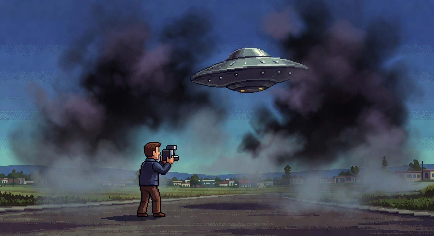 Highway Inspector Photographs Metallic Disc UFO Over Santa Ana