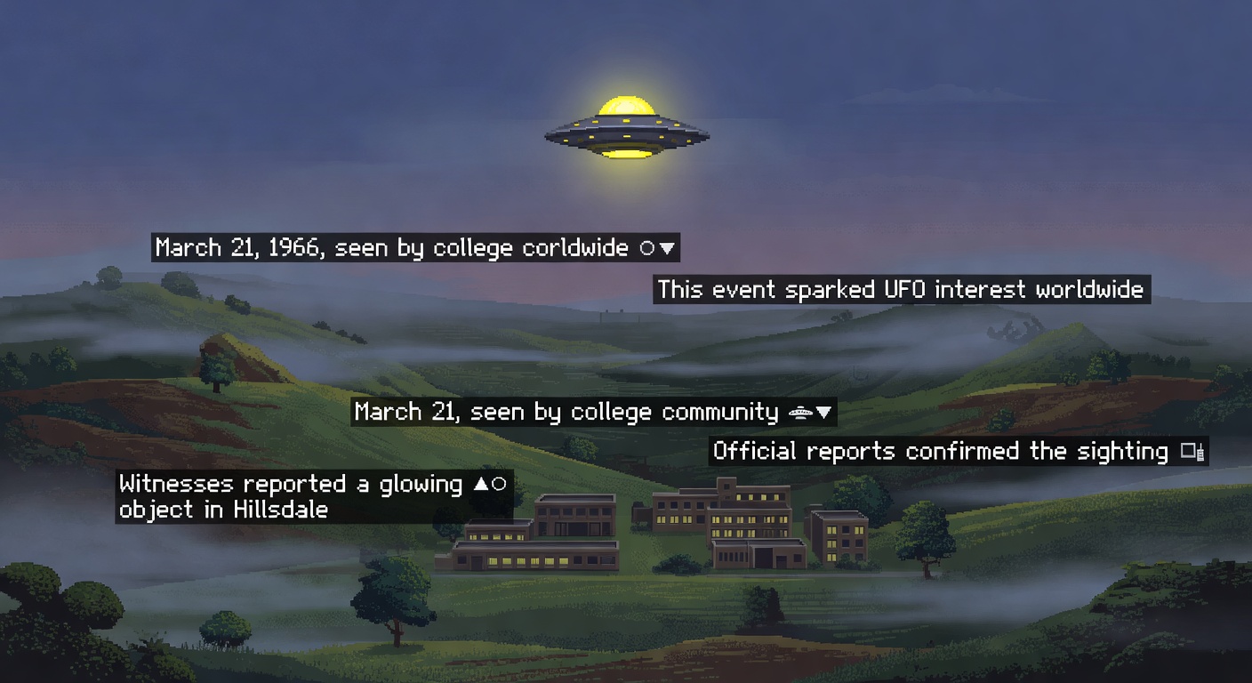 Hillsdale Michigan 1966 Glowing UFO Sighting