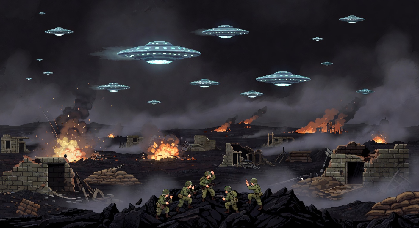 Luminous Objects Over Iwo Jima 1945