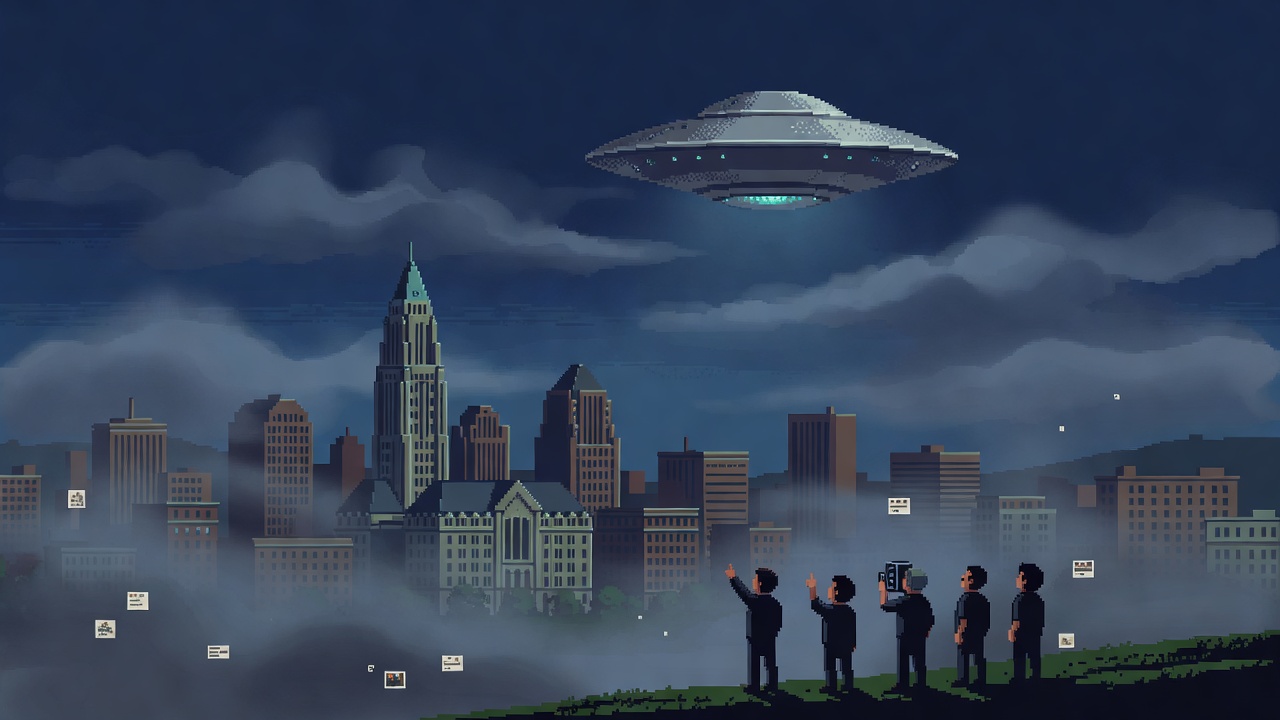 Metallic Disc Hovers Silently Over Buffalo New York in 1965