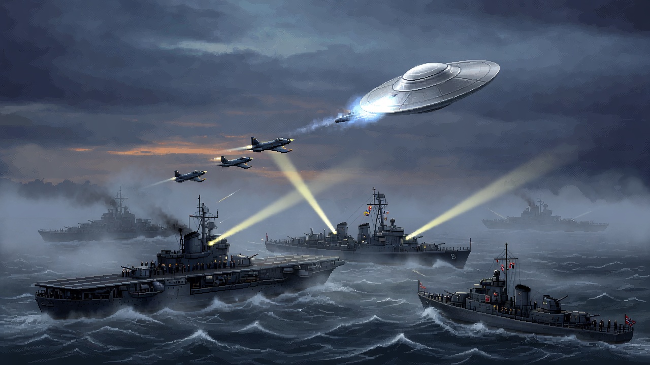 NATO Pilots Spot Disc UFO Over Fleet During Mainbrace