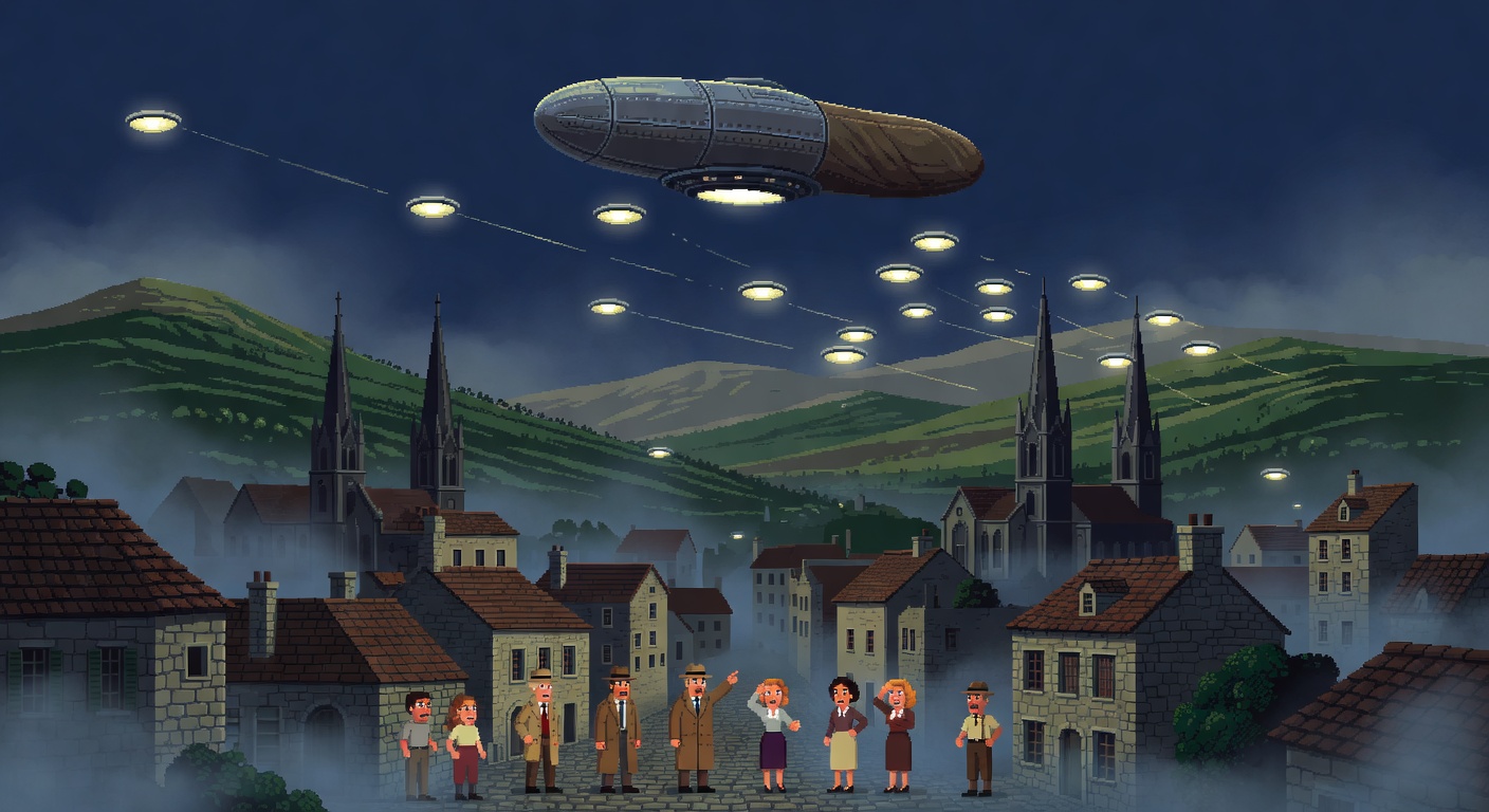 Oloron France 1952 Cigar UFO Sighting