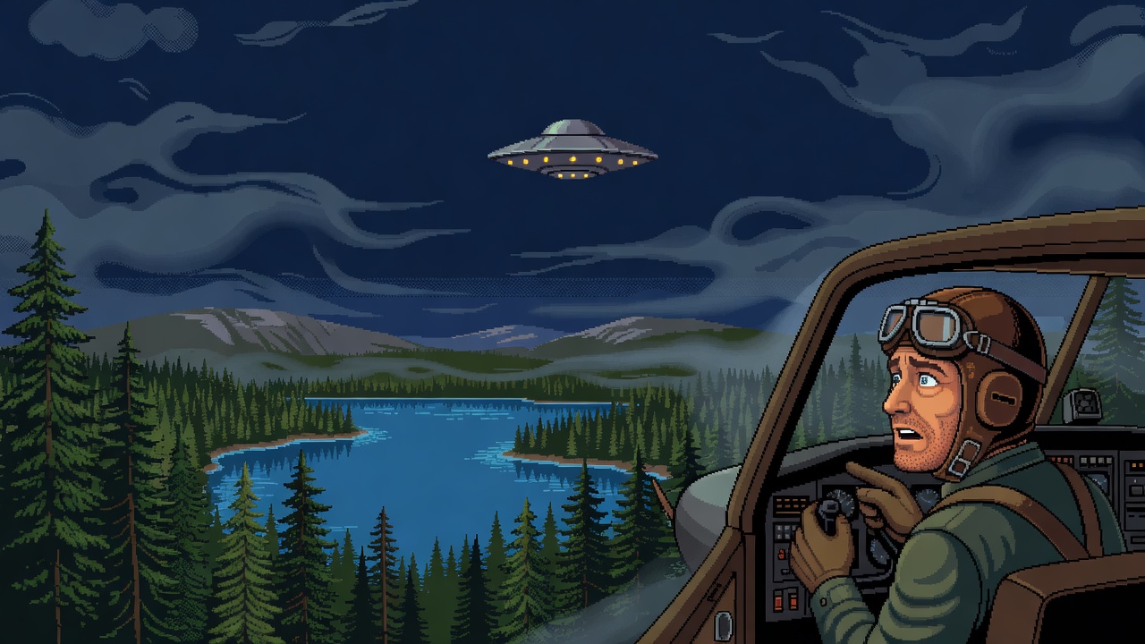 Pilot Reports Disc Shaped Object Near Knob Lake in 1953