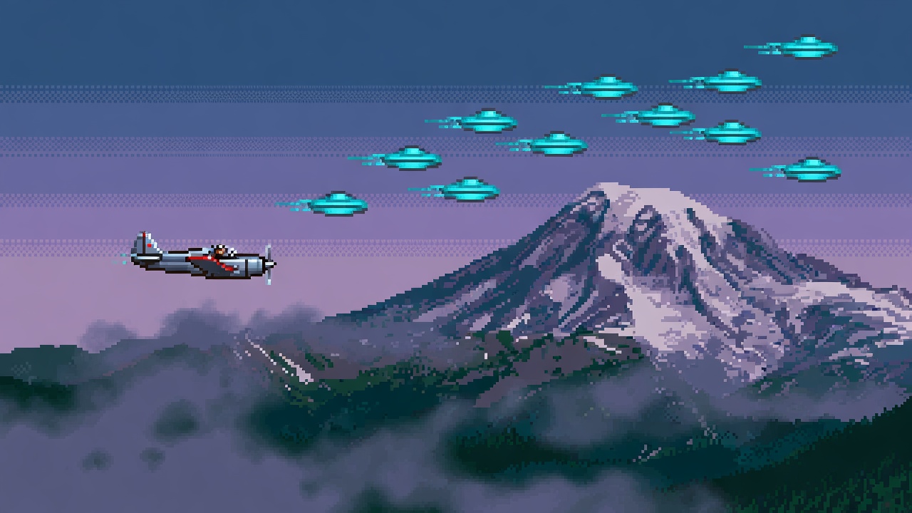 Pilot Spots Nine Discs Flying Near Mount Rainier in 1947