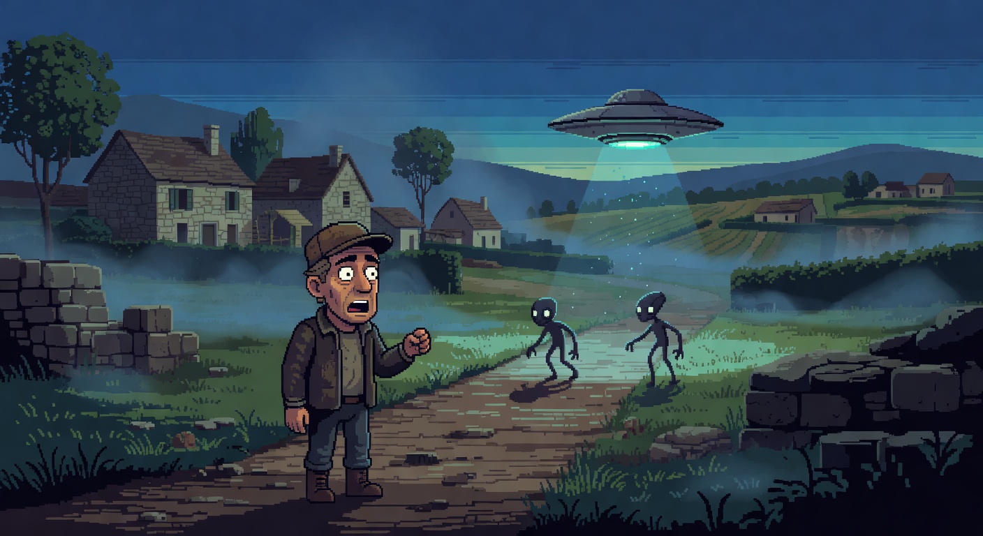 Quarouble France 1954 Farmer Witnesses UFO Beings