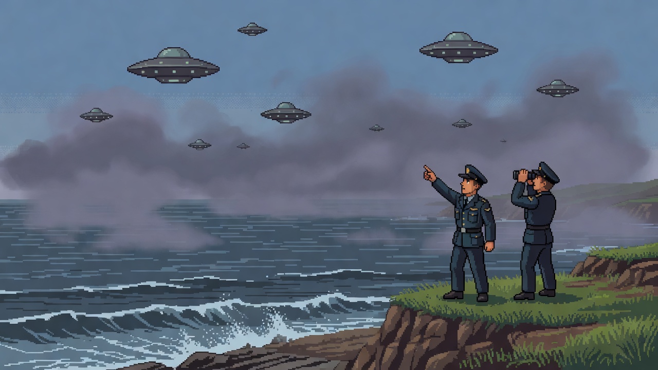 RAF Pilots Encounter UFO Fleet Over North Sea in 1952