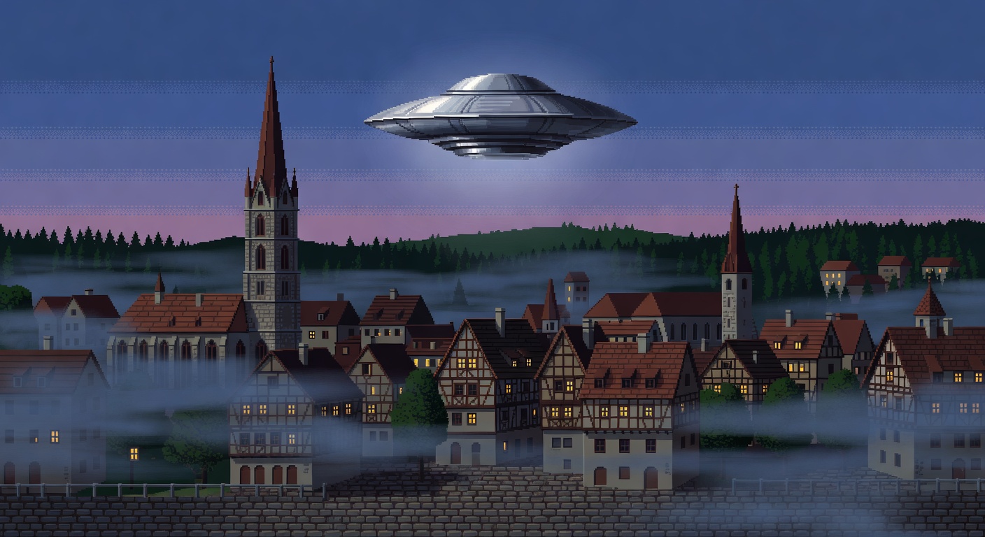 Silver Disc Reported Hovering Over Freiburg in 1950