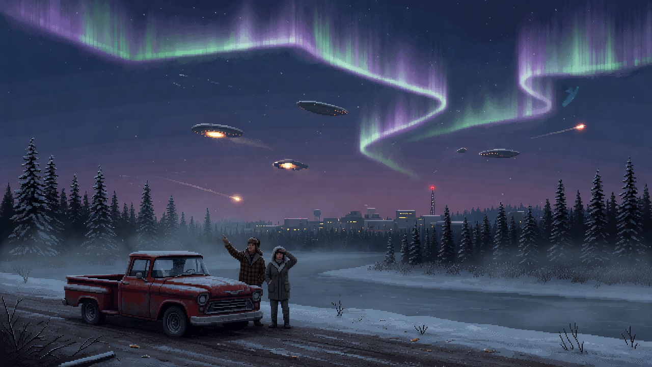 Strange Lights Maneuver Over Fairbanks Alaska in 1967