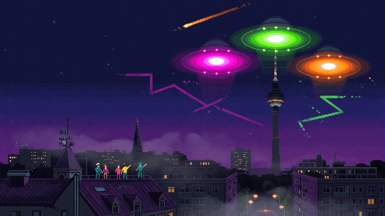 Strange Lights Perform Aerial Maneuvers Over Berlin in 1990