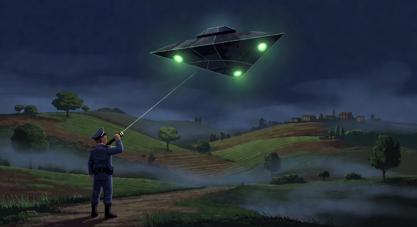 Torriglia Italy 1978 Guard Encounters Triangular UFO