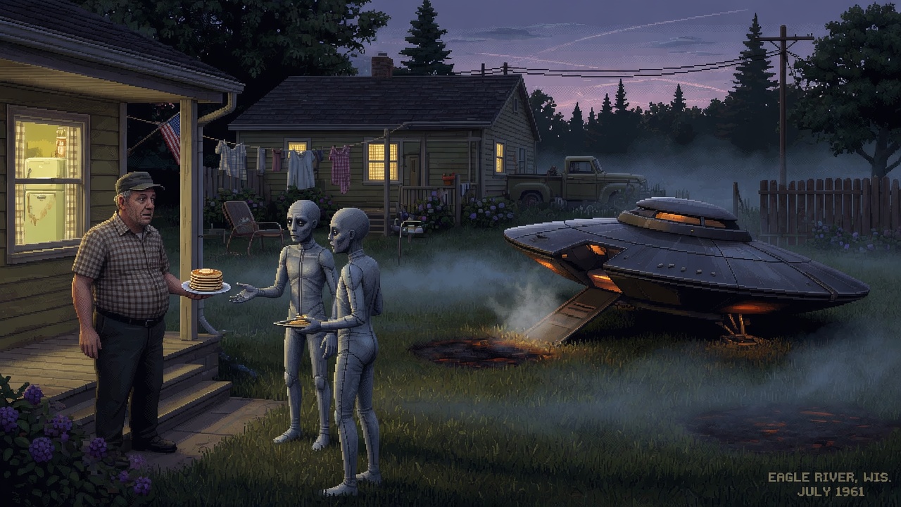 UFO Occupants Give Pancakes to Witness in Wisconsin 1961