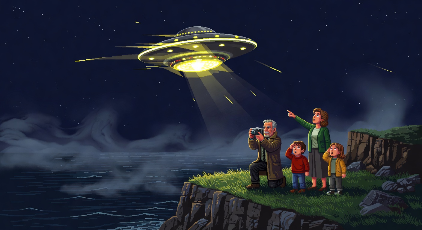 Valentia Island Family Photographs Luminous UFO