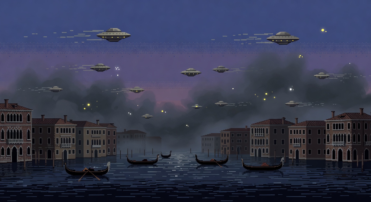 Venice Italy 1954 Strange Lights